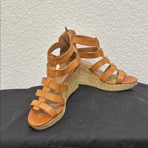 Women's Tan Wedge Sandals